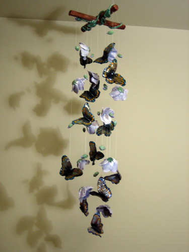 Butterfly & flower wind chime