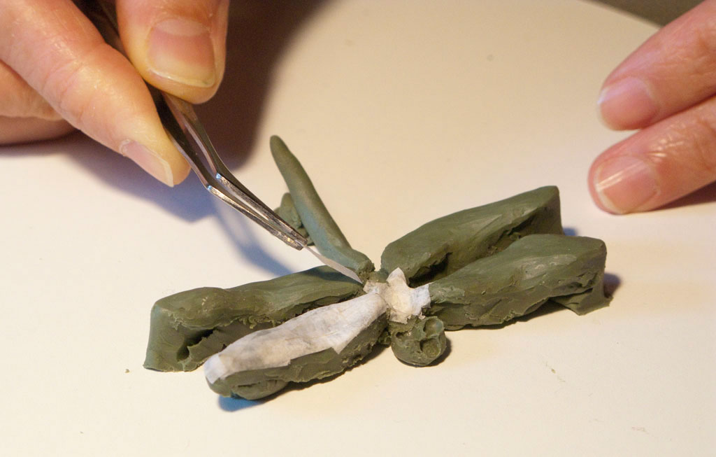 Paper mache mask - fairy and dragonfly