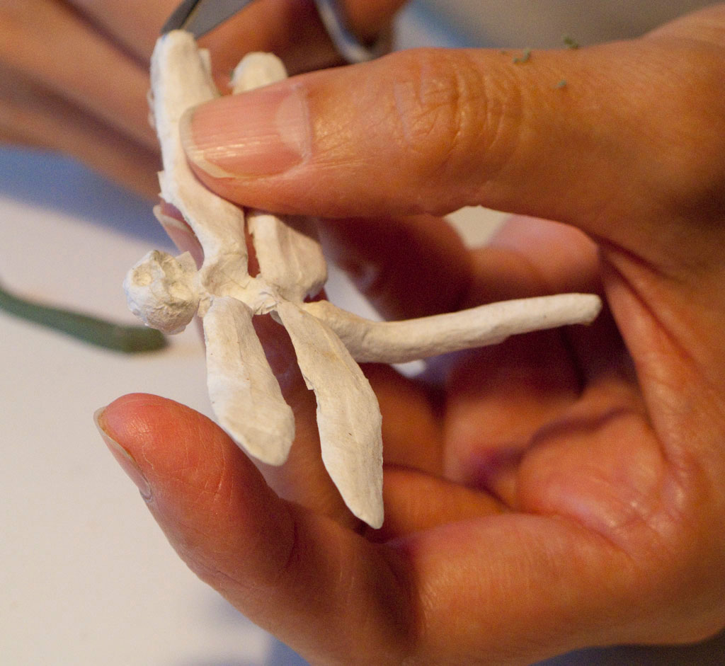 Paper mache mask - fairy and dragonfly