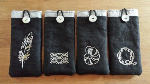 Embroidered glassescase